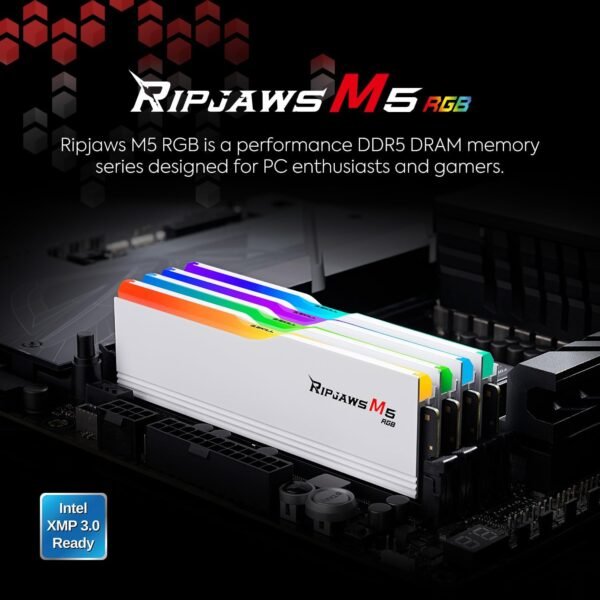  G.SKILL DDR5 5200MHZ 64GB (2X32GB) INTEL XMP RIPJAWS M5 RGB ( 4546 ) - Image 3