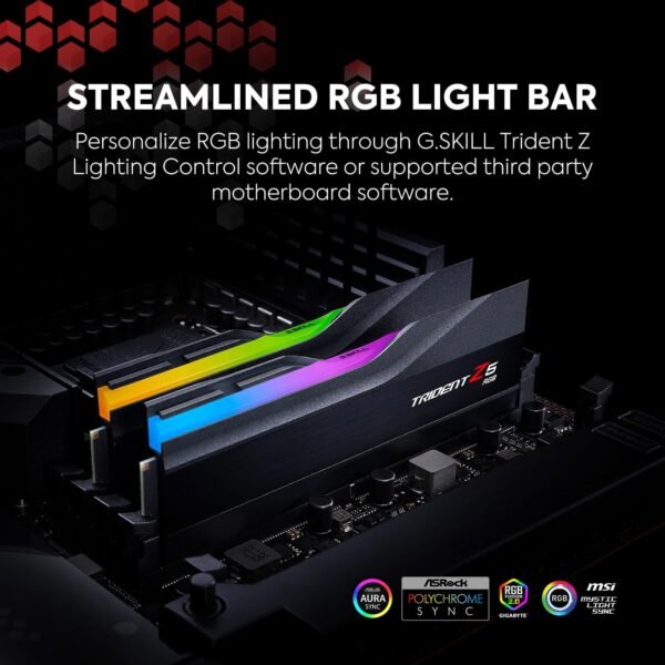  G.SKILL DDR5 7200MHZ 32GB (2X16GB) TRIDENT Z5 RGB - Image 3