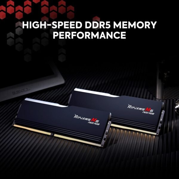  G.SKILL DDR5 6000MHZ 96GB (2X48GB) RIPJAWS M5 NEO RGB AMD EXPO - Image 3