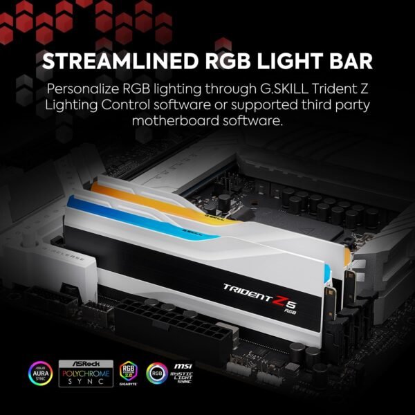  G.SKILL DDR5 6000MHZ 64GB (2X32GB) Trident Z5 RGB Intel XMP - Image 7