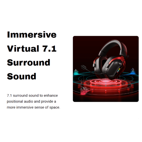 MCHOSE S9 Wireless Tri‑Mode Gaming Headset – Black - Image 7