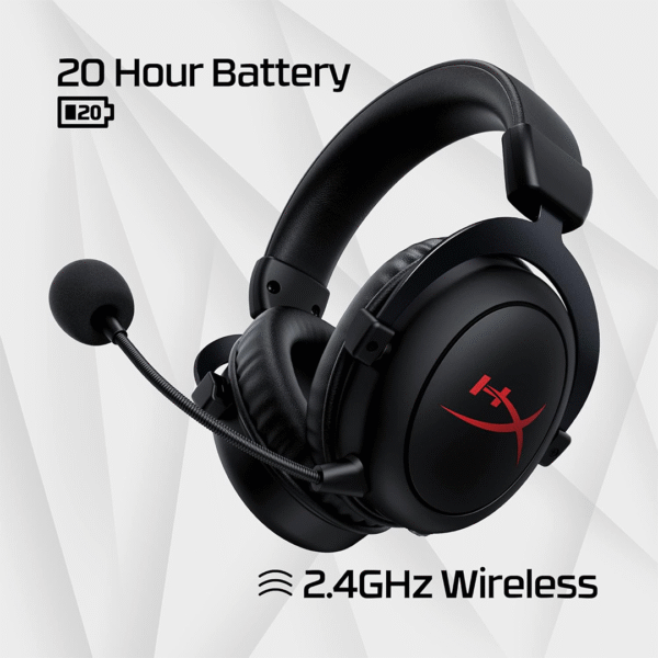 HyperX Cloud Core – Wireless Gaming Headset | DTS Headphone:X | 20+ Hour Battery | Memory Foam Comfort | Noise-Canceling Mic - Image 6