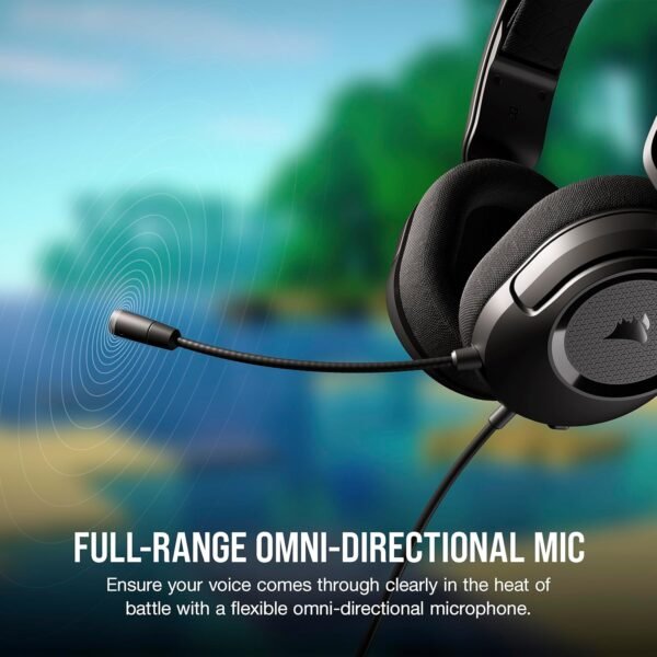 Corsair HS35 v2 Multiplatform Wired Gaming Headset – Flexible Omni-Directional Microphone – Universal 3.5mm Connection – PC, Mac, PS5, PS4, Xbox, Nintendo Switch, Mobile – Carbon - Image 5