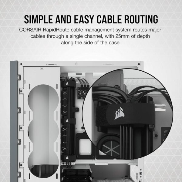 Corsair iCUE 5000X RGB Tempered Glass Mid-Tower ATX PC Smart Case - Image 6