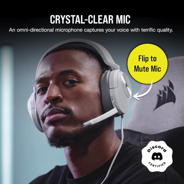 CORSAIR HS55 SURROUND Lightweight Multiplatform Wired Gaming Headset – Dolby 7.1 Surround Sound – iCUE Compatible – PC, Mac, PS5, PS4, Xbox, Nintendo Switch, Mobile - Image 3