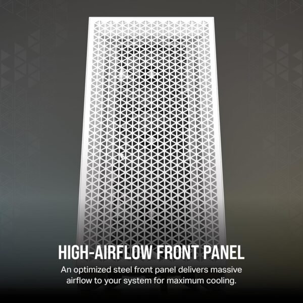 Corsair 3000D AIRFLOW Mid-Tower PC Case – 3-Pin Fans – Four-Slot GPU Support – Fits up to 8x 120mm Fans – High-Airflow Design - Image 5