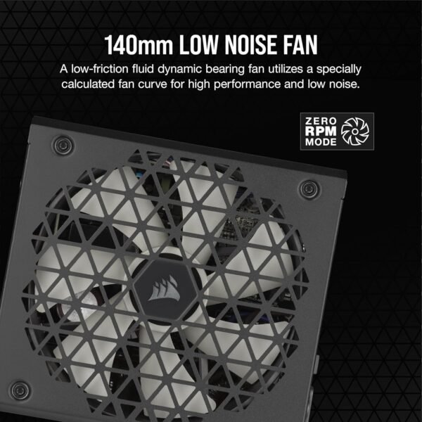 Corsair RM850x SHIFT Fully Modular ATX Power Supply - 80 PLUS Gold - ATX 3.1 - PCIe 5.1 - Zero RPM - Modular Side Interface - Black - Image 3