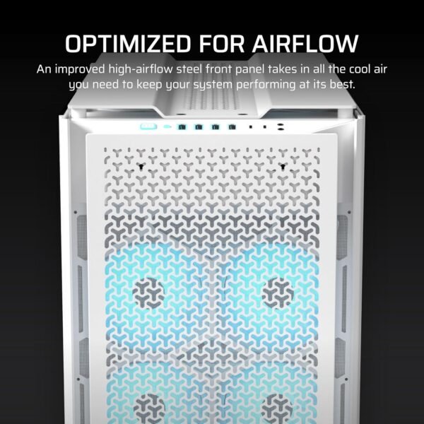 CORSAIR 9000D RGB Airflow Super Full-Tower PC Case Fits up to 18x 120mm, 7x 140mm, or 4x 200mm Fans InfiniRail Fan Mounting iCUE Link System Hub Included - Image 4