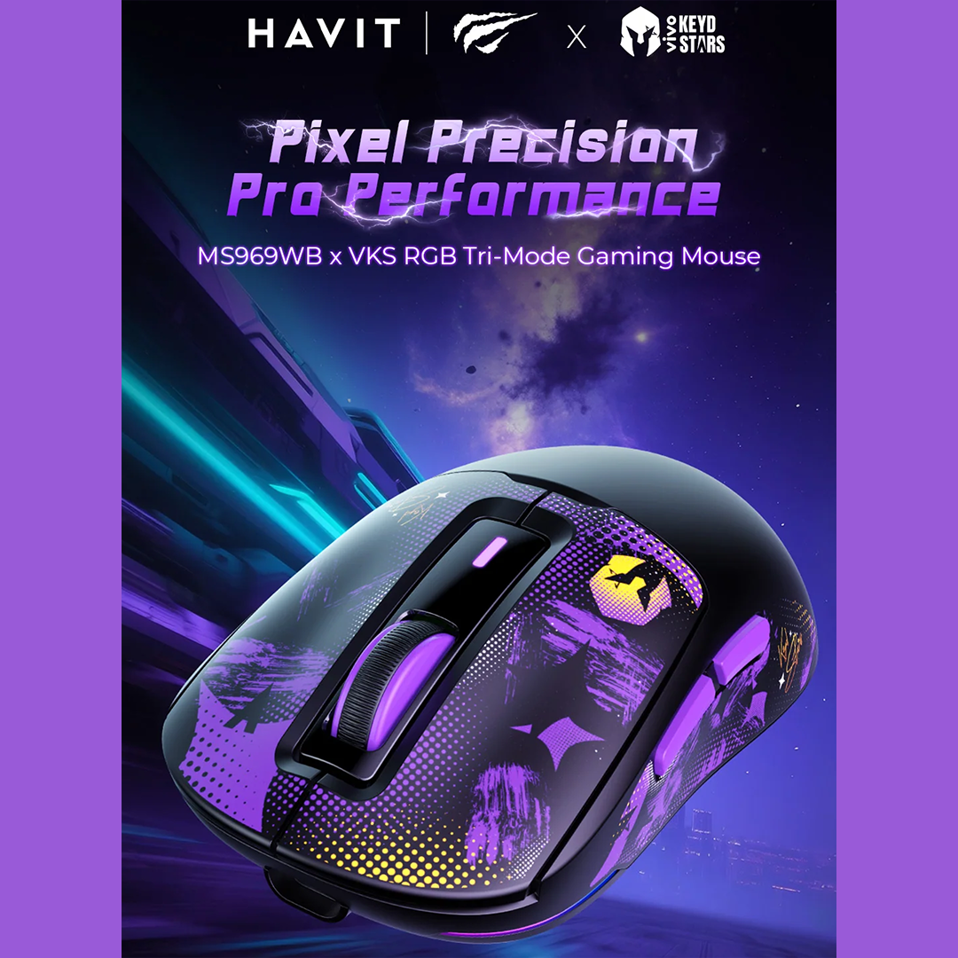 HAVIT RGB Tri-Mode Gaming Mouse Wireless MS969WB x VKS – 16000 DPI | Wired + 2.4GHz + Bluetooth V5.0 - Image 8