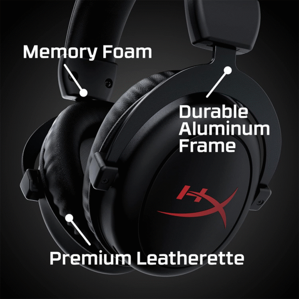 HyperX Cloud Core – Wireless Gaming Headset | DTS Headphone:X | 20+ Hour Battery | Memory Foam Comfort | Noise-Canceling Mic - Image 7