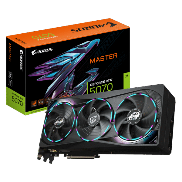 GIGABYTE AORUS GeForce RTX 5070 Master 12G Graphics Card, 12GB 192-bit GDDR7, PCIe 5.0, WINDFORCE Cooling System, GV-N5070AORUS M-12GD Video Card - Image 2