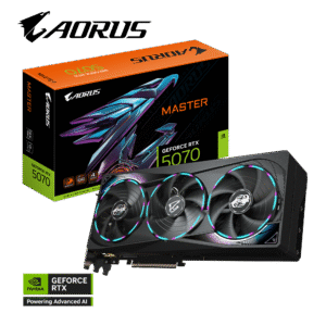 GIGABYTE AORUS GeForce RTX 5070 Master 12G Graphics Card, 12GB 192-bit GDDR7, PCIe 5.0, WINDFORCE Cooling System, GV-N5070AORUS M-12GD Video Card