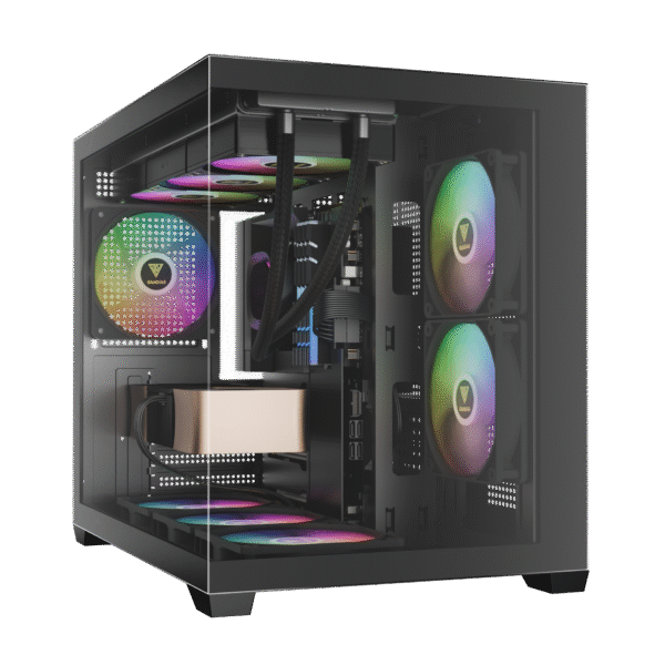 Powered By MSI Essential-I5-13400F,MSI PRO B760M-P DDR4,MSI RTX 4060 VENTUS 2X BLACK 8GB,THERMALKTAKE CONTAC 9 SE COOLER,XPG D50 16GB RAM DDR4 3600MHZ,AEROCOOL 750W BRONZE POER SUPPLY,KINGSTON 1 TB M.2 SSD 6000MB/S,GAMDIAS AURA GC10M ARGB CASE 3 FANS - Image 9