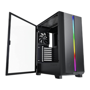 Montech Sky ONE LITE CASE / Steel/High Airflow Fans Pre-Installed/Fine Mesh/Tempered Glass ATX Gaming Mid Tower Computer Case/Type C/ARGB Lighting Front Panel