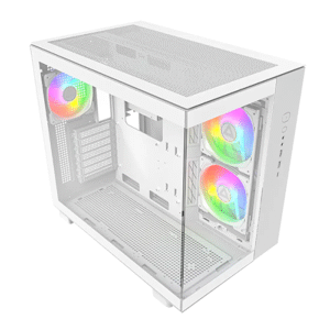 MONTECH King 65 PRO ATX Mid Tower Gaming PC Case, Dual Chamber, High Airflow Mesh Panels, Supports RTX 40 Series, 3 Pre-Installed ARGB Fans, Tool-Free Access, Tinted Glass
