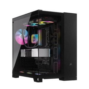 CORSAIR iCUE LINK 6500X RGB Mid-Tower ATX Dual Chamber PC Case – Panoramic Tempered Glass - Reverse Connection Motherboard Compatible -– 3x CORSAIR RX120 RGB Fans Included