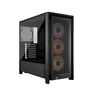 CORSAIR 4000D RS ARGB Frame Modular Mid-Tower ATX PC Case – High Airflow, 3X Pre-Installed RS ARGB Fans, InfiniRail™ Fan Mounting System, ASUS BTF, MSI Project Zero, Gigabyte Project Stealth