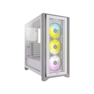 CORSAIR iCUE 4000X RGB Tempered Glass Mid-Tower ATX PC Case - 3X SP120 RGB Elite Fans - iCUE Lighting Node CORE Controller - High Airflow