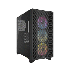 Corsair 3000D RGB Airflow Mid-Tower PC Case – 3X AR120 RGB Fans – Three-Slot GPU Support – Fits up to 8X 120mm Fans – High-Airflow Design