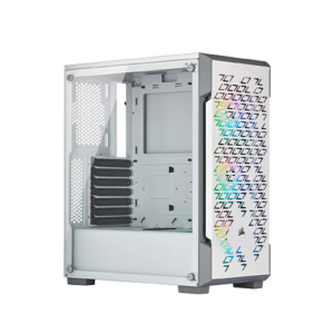 Corsair iCUE 220T RGB Airflow Tempered Glass Mid-Tower Smart Case, White