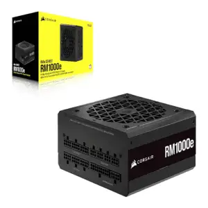Corsair RM1000E Fully Modular Low-Noise ATX Power Supply - ATX 3.1 & PCIe 5.1 Compliant - 105°C-Rated Capacitors - 80 PLUS Gold Efficiency - Modern Standby Support - Black