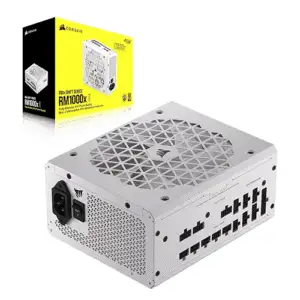 CORSAIR RM1000x Shift Fully Modular ATX Power Supply - 80 Plus Gold - ATX 3.1 - PCIe 5.1 - Zero RPM - Modular Side Interface - White