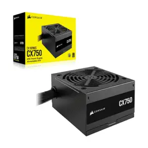 CORSAIR CX750 80 PLUS Bronze Non Modular Low-Noise ATX 750 Watt Power Supply - UK - Black