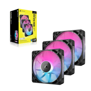 CORSAIR iCUE Link RX120 RGB 120mm PWM Fans with iCUE Link System Hub - Magnetic Dome Bearing - Triple Pack