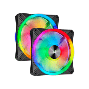 CORSAIR iCUE QL140 RGB 140mm PWM Dual Fan Kit with Lighting Node CORE