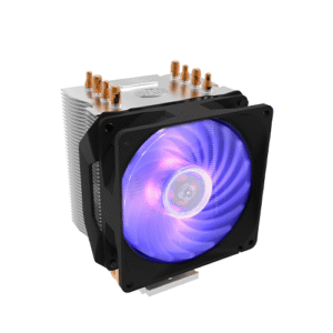Cooler Master Hyper H410R RGB CPU Air Cooler - Low-Profile Cooling System, Direct Contact Technology, 4 Copper Heat Pipes, Compact Aluminium Heatsink with 92mm RGB PWM Fan - AMD & Intel Compatible