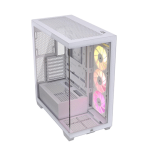 CORSAIR CASE 3500X ARGB TEMPERED GLASS MID-TOWER, WHITE