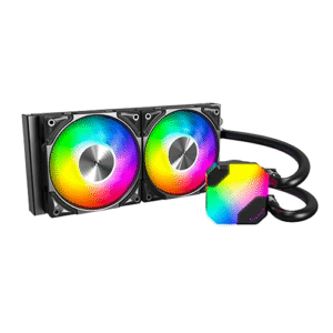 MONTECH HyperFlow ARGB 240 - AIO CPU Liquid Cooler, Intel&AMD Compatible, Chart-Topping Performance, Enhanced 3100RPM Water Pump Design, 3X Metal Pro 12 ARGB Ultimate Cooling Fans