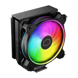 Cooler Master Hyper 212 Halo Black CPU Air Cooler, 120 Halo² PWM Fan, Dual Loop ARGB, Aluminum Top Cover, 4 Copper Heat Pipes, 154mm Tall, AMD Ryzen AM5|AM4, Intel LGA 1851|1700|1200 Brackets
