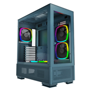 Montech Sky Two, Dual Tempered Glass, 4X PWM ARGB Fans Pre-Installed, ATX Gaming Mid Tower Computer Case, Type C, High Airflow Performance