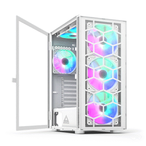 Montech X3 Glass RGB Mid-Tower Gaming Case - White