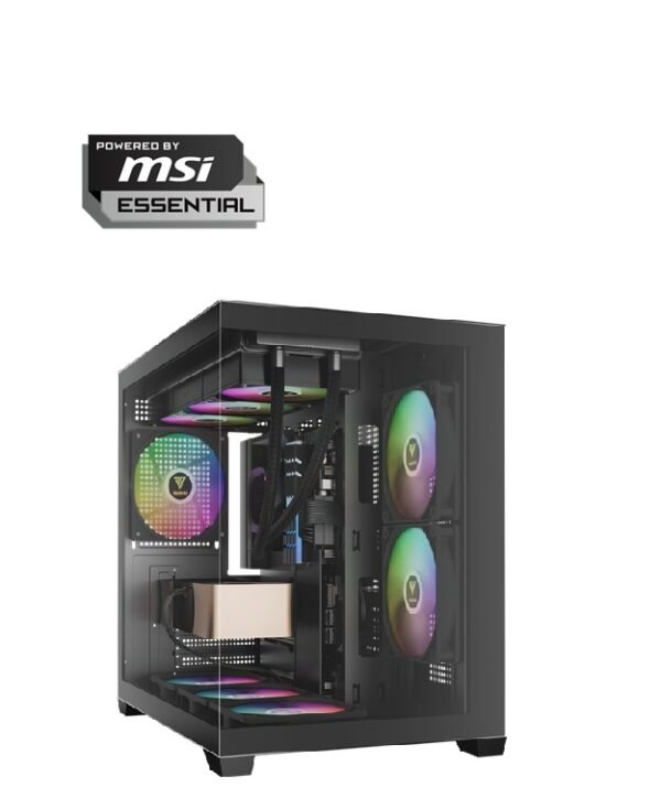 Powered By MSI Essential-I5-13400F,MSI PRO B760M-P DDR4,MSI RTX 4060 VENTUS 2X BLACK 8GB,THERMALKTAKE CONTAC 9 SE COOLER,XPG D50 16GB RAM DDR4 3600MHZ,AEROCOOL 750W BRONZE POER SUPPLY,KINGSTON 1 TB M.2 SSD 6000MB/S,GAMDIAS AURA GC10M ARGB CASE 3 FANS