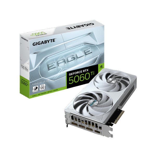 GIGABYTE GeForce RTX 5060 Ti Eagle OC ICE 8G Graphics Card - 8GB GDDR7, 128 Bit, PCI-E 5.0, 2617MHz Core Frequency, 3 x DisplayPort, 1 x HDMI, GV-N506TEAGLEOC ICE-8GD - Image 4