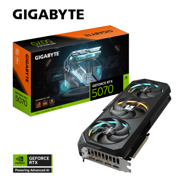 GIGABYTE GeForce RTX 5070 Gaming OC 12G Graphics Card, 12GB 192-bit GDDR7, PCIe 5.0, WINDFORCE Cooling System, GV-N5070GAMING OC-12GD Video Card