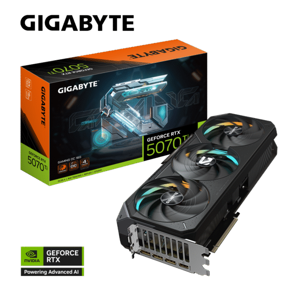 GIGABYTE GeForce RTX 5070 Ti Gaming OC 16G Graphics Card, 16GB 256-bit GDDR7, PCIe 5.0, WINDFORCE Cooling System, GV-N507TGAMING OC-16GD Video Card