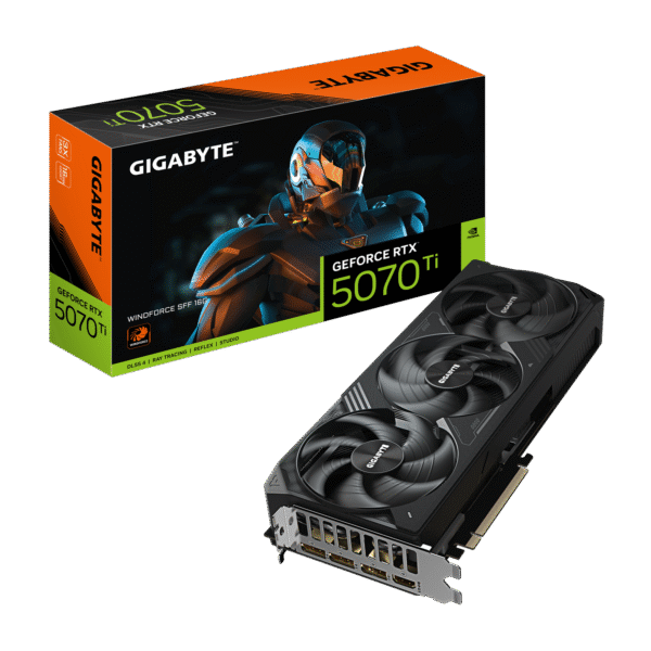 GIGABYTE GeForce RTX 5070 Ti WINDFORCE SFF 16G Graphics Card, 16GB 256-bit GDDR7, PCIe 5.0, WINDFORCE Cooling System, GV-N507TWF3-16GD Video Card - Image 5