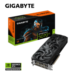 GIGABYTE GeForce RTX 5070 Ti WINDFORCE SFF 16G Graphics Card, 16GB 256-bit GDDR7, PCIe 5.0, WINDFORCE Cooling System, GV-N507TWF3-16GD Video Card