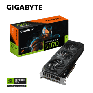 GIGABYTE GeForce RTX 5070 WINDFORCE SFF 12G Graphics Card, 12GB 256-bit GDDR7, PCIe 5.0, WINDFORCE Cooling System, GV-N5070WF3-12GD Video Card