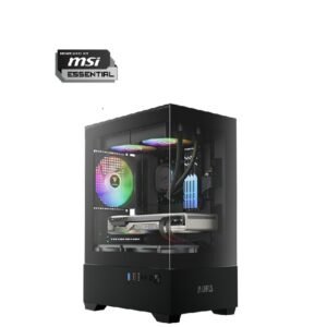 Powered By MSI Essential-i5-12400F,THERMALKTAKE CONTAC 9 SE COOLER,MSI PRO H610M-G DDR4 MOTHERBOARD,XPG D50 16GB RAM DDR4 3600MHZ,KINGSTON 1 TB M.2 SSD 6000MB/S,MSI RTX 4060 VENTUS 2X BLACK 8GB,AEROCOOL 750W BRONZE POER SUPPLY,GAMDIAS AURA GC9M ARGB MICRO CASE