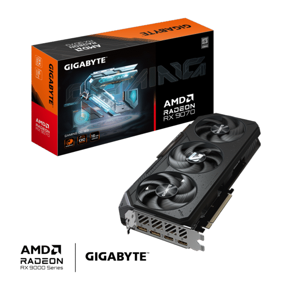 GIGABYTE Radeon RX 9070 Gaming OC 16G Graphics Card, PCIe 5.0, 16GB GDDR6, GV-R9070GAMING OC-16GD Video Card