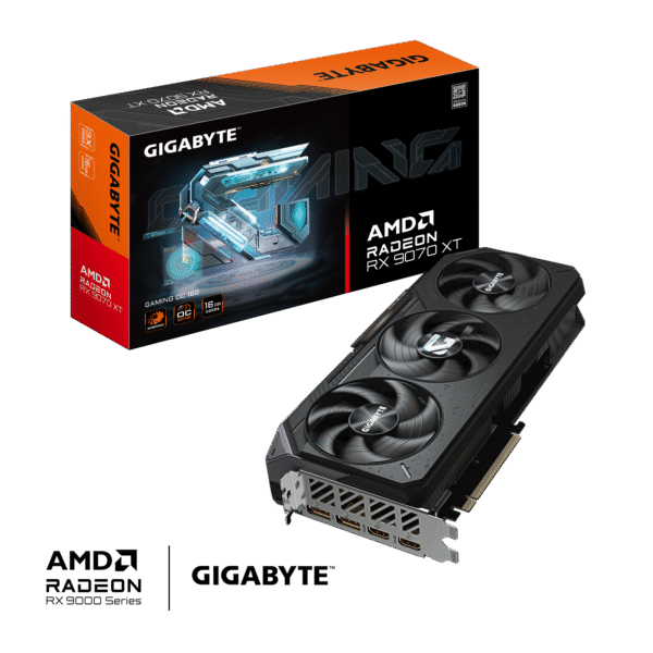 GIGABYTE Radeon RX 9070 XT Gaming OC 16G Graphics Card, PCIe 5.0, 16GB GDDR6, GV-R9070XTGAMING OC-16GD Video Card