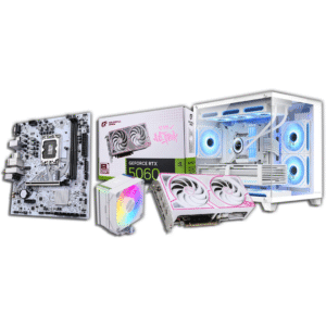 Custom Gaming PC – Intel i5-12400F | RTX 5060 Ultra W DUO OC | 16GB DDR4 | 500GB SSD | White Build