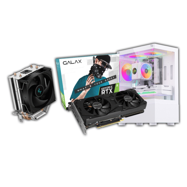 Custom Gaming PC – Intel i5 12400F, RTX 3060 12GB, 16GB RAM, 500GB SSD, White Case
