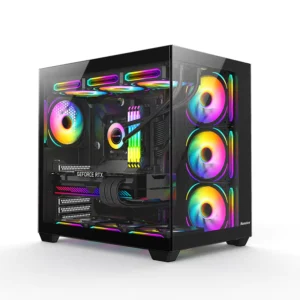 HUNTKEY S890 TORNADO ATX Mid-Tower PC Case – Full View | 7 Pre-installed Fans