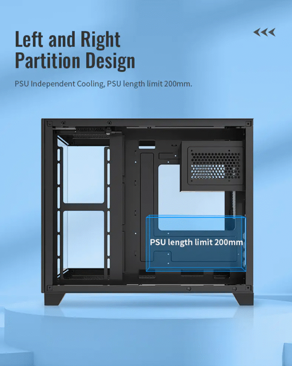 HUNTKEY S960 StormX Full View PC Case – M-ATX | 3 Pre-installed Fans - Image 11