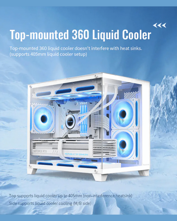 HUNTKEY S960 StormX Full View PC Case – M-ATX | 3 Pre-installed Fans - Image 2